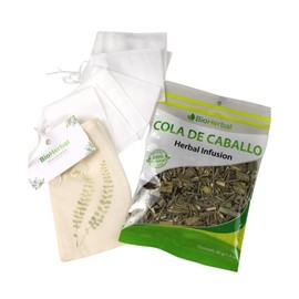 BIO HERBAL HORSETAIL NATURAL, LOOSE, DRIED LEAVES TEA FROM PERU. COLA DE CABALLO TE-1,4 OZ-40 GR.- AND 15 DISPOSABLE TEA BAGS FOR LOOSE TEA.