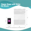 APQ Pack of 1000 White Block Zipper Bags 8 x