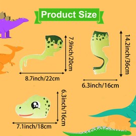 Dinosaur Happy Birthday Party Banner, Cartoon Prehistoric Rex Garland, Kids Dino Themed Birthday Decorations, Fun Wall Hanging Letter Bunting for Children's Party Supplies