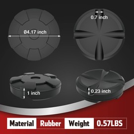 JACK BOSS Jack Pad Universal Large Floor Jack Rubber Pads Adapter Pinch,Weld Side Frame Rail Protector Puck/Pad (2 Pack)