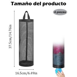 4 Dispensadores De Bolsas De Basura, Organizador De Bolsas De Plástico, Para Cocina y Baño, Organizador De Despensa Para Hogar y Oficina, Ahorro De Espacio y Fácil Acceso a Bolsas