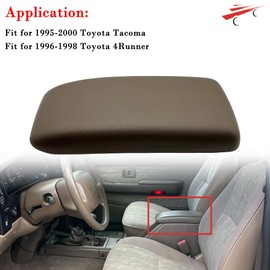 OKAY MOTOR Center Console Lid & Latch Brown for 1995-2000 Toyota Tacoma 1996-1998 4Runner 2.4L 2.7L 3.4L 5890535040E0 - Oak Tan