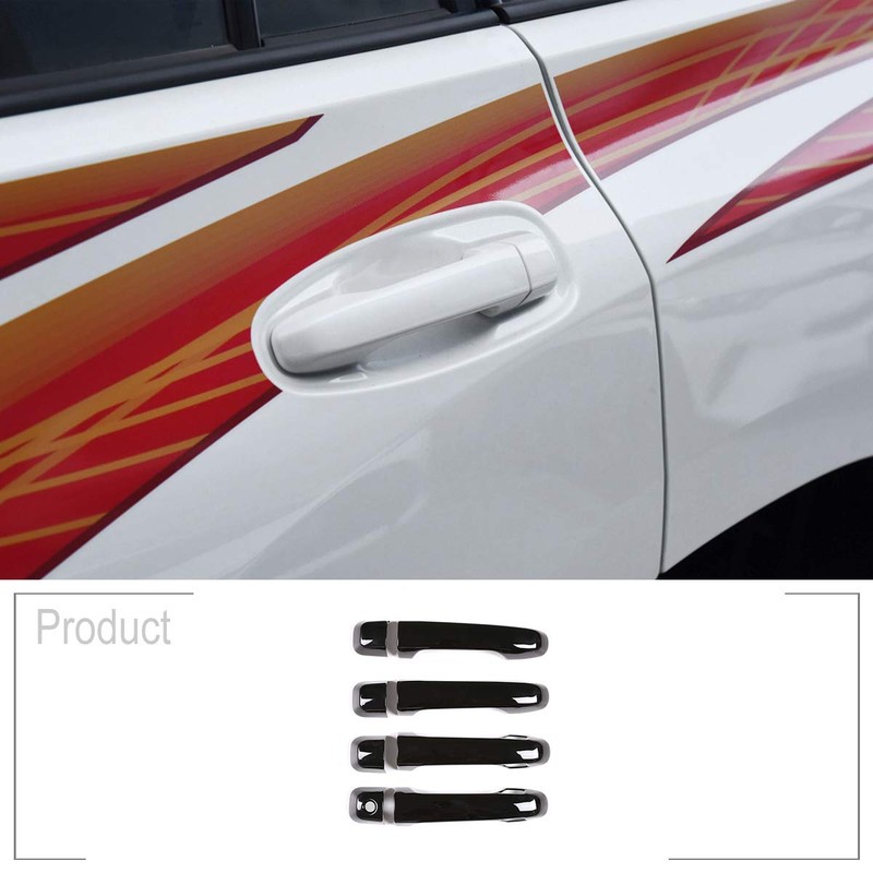 8 Outer Handles ABS Cover Rim for Toyota Land Cruiser