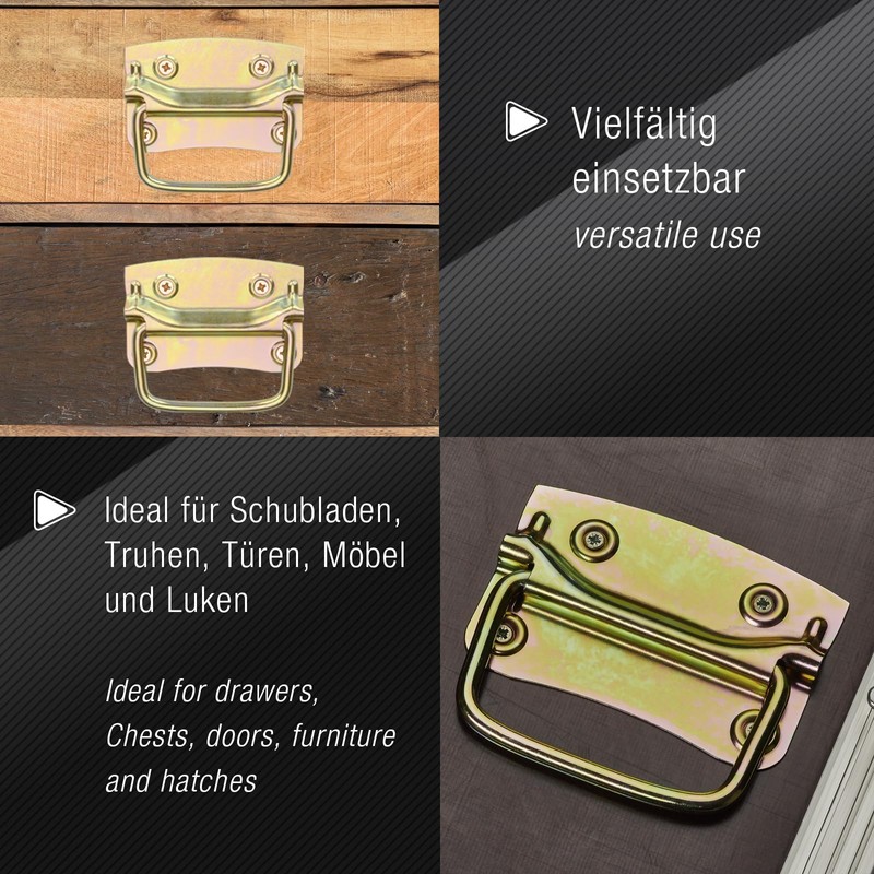 SOTECH 2 x Folding Handles (120 x 80 mm, Steel,