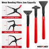 MAXPOWER Sheet Metal Bending Pliers, 3-piece Hand Seamers Sheet Metal