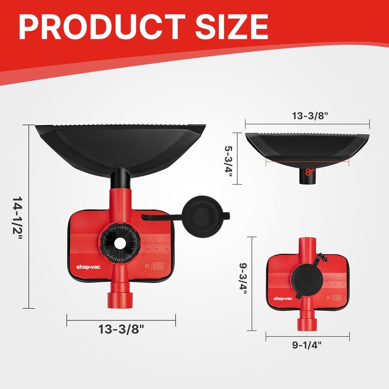 Shop-Vac Dust Collection Attachment, 2-in-1 Vacuum Dust Collection Attachment for
