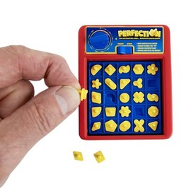 World's Smallest Perfection, Fully Functional Miniature Game, Classic Fast-Paced Shape Game for Kids and Adults, Board Game, Family Games, Travel Game, Stocking Stuffers, Easter Baskets, Ages 6 and Up