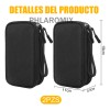 2pz Estuche Cargador De Organizador Bolsa Cables Impermeable Negro