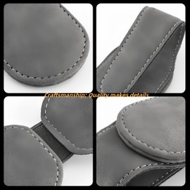 FPOSEI Glasses Holders for Car Sun Visor, Black Sunglass Holder with Ticket Card Clip, Universal Car Eyeglass Mount (red)