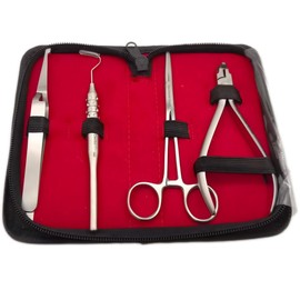 Complete DIY Braces Tool Plier Kit At Home 4PCS - Holding Brackets Change Color For Braces Ligature Ties Power Chain And Cutting Plier