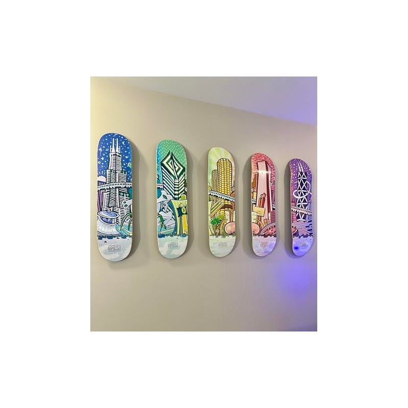 Transparent Skateboard Deck Hanger for Display