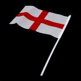 ieron 20pcs England St Georges Flags on Sticks, Hand Held Small Flags with 30cm White Pole for St. 2024 Euro Football Garden Street Party Decorations