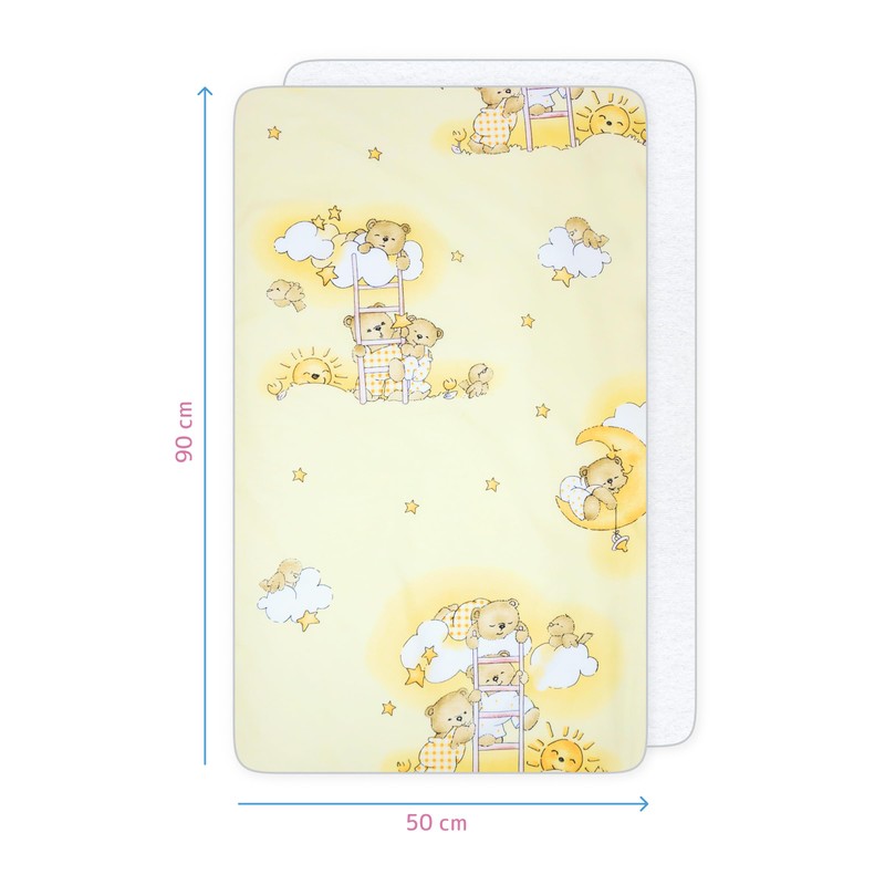 100% Cotton Fitted Sheet with Waterproof Mattress Protector to fit