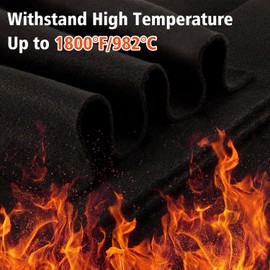 2 Pack Carbon Felt Welding Blanket Fireproof, 1800°F Heat Resistant Flame Retardant Protective Mat Insulation Pad for Soldering Welding Brazing Plumbing Supplies, 12" x 36" Tailorable