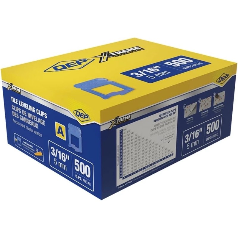 QEP Xtreme Tile Leveling System, Part A, Clips for 3/16"