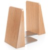 DRELIFAM Red Oak Book Ends Heavy Duty Handmade Book Ends