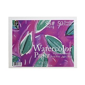 Jack Richeson 50 Pack   9" X 12" 88# Watercolor Paper