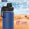 SASEUM Sport Water Bottle 22oz Stainless Steel Double Wall Vacuum