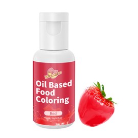 Mtcolors Oil Based Food Coloring for Chocolate, 20 Milliliters Edible Food Dye for Candy Melt, Red Oil Food Coloring for Cakes, Cupcakes, Butter Cream Decorating