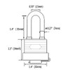 Long Shackle Padlock Waterproof Weatherproof Heavy Duty 2 Keys Per