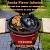 UKENEM Large Heavy Duty Cast Iron Roaster & Smoker Box,