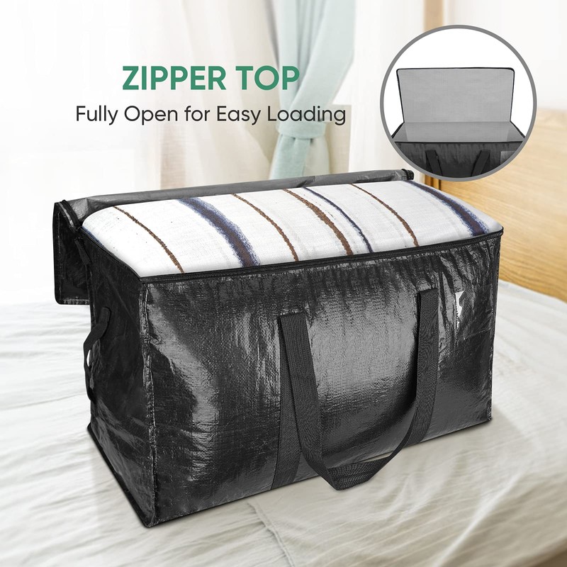 BALEINE 8-Pack Oversized Moving Bags with Reinforced Handles, Heavy-Duty Storage