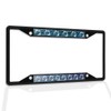 Fastasticdeals Metal Insert License Plate Frame Jumping Dolphins with Blue