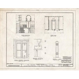 Historic Pictoric : Blueprint HABS FLA,53-AUB,1- (Sheet 8 of 8) - Dr. John Patterson House, Northeast Ariana Estates, Auburndale, Polk County, FL 20in x 16in