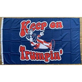 Let it Fly Keep On Trumpin' Blue 2020 President Trump 3X5 Flag