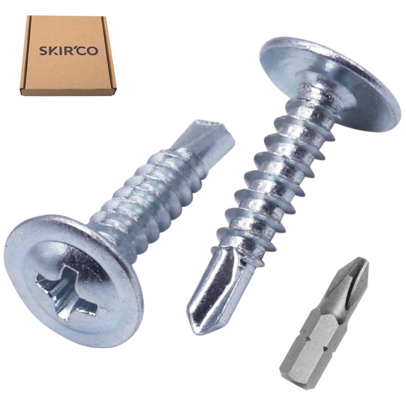 SKIR'CO (200 Pieces) Galvanised Self Drilling Screws 4.2 x 19mm