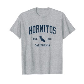 Hornitos California CA Vintage Athletic Navy Sports Design T-Shirt