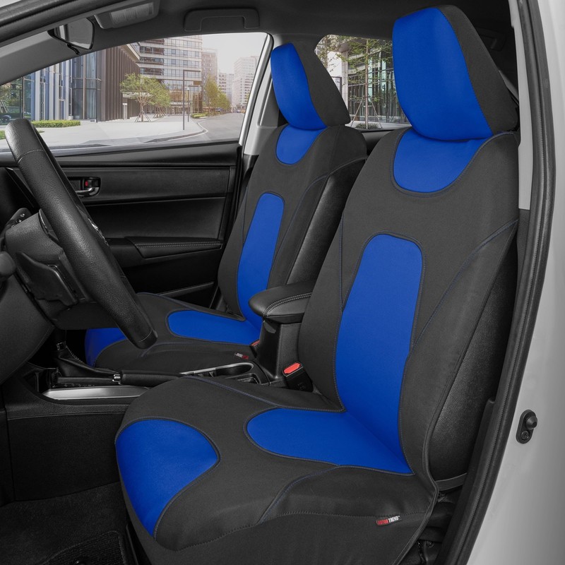 Motor Trend AquaShield Waterproof Front Seat Covers, Blue Seat Covers