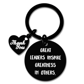 Leadership Gifts Keychain for Men Women Leader Thank You Gifts for Boss Manager Gifts for Boss Birthday Farewell Gifts for Supervisor Retirement Gifts for Bosses Appreciation Engraved Keychain