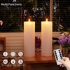 BUTHY 12" x 4" Large Outdoor Candle with Timer Waterproof