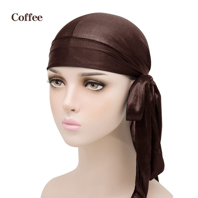 Silky Satin Durags for Men (Coffee)