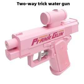 Summer Creative Double-Sided Reverse Water Gun Prank Tactical Dual-Spray Mini Water Gun Funny Toy:_Pink--Tricky Double-Sided Water Gun