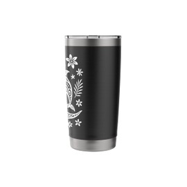 Tribal Dolphin Manta Ray Ocean Marine Life Lover Stainless Steel Insulated Tumbler