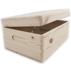 Wooden Chest Box with Lid & Etched Handles 29 x
