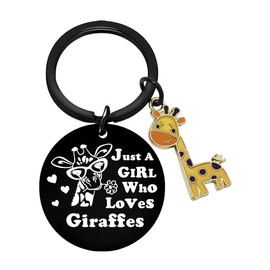 ZYSSXNDM Giraffe Keychain Inspirational Giraffe Gifts for Women Men Boys Girls Giraffo Lovers Motivational Encouragement Gifts for Friends Sister Giraffo Animal Accessories Jewelry Birthday Christmas