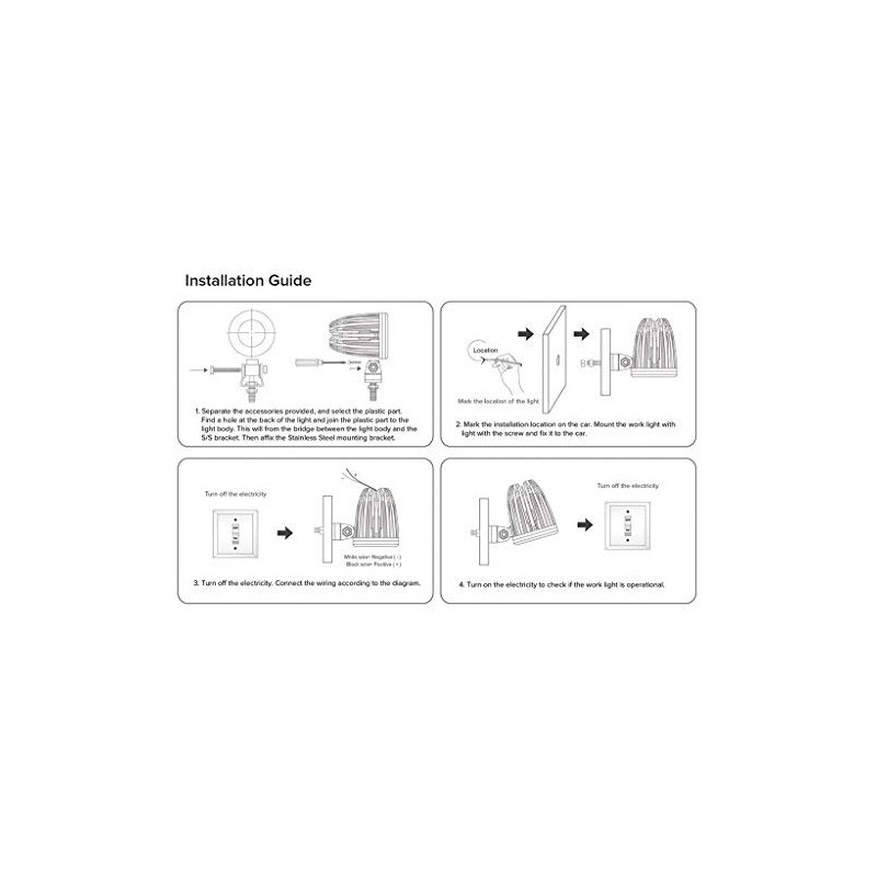 Dream Lighting LED Work Light IP66 Flood Beam Fog Light