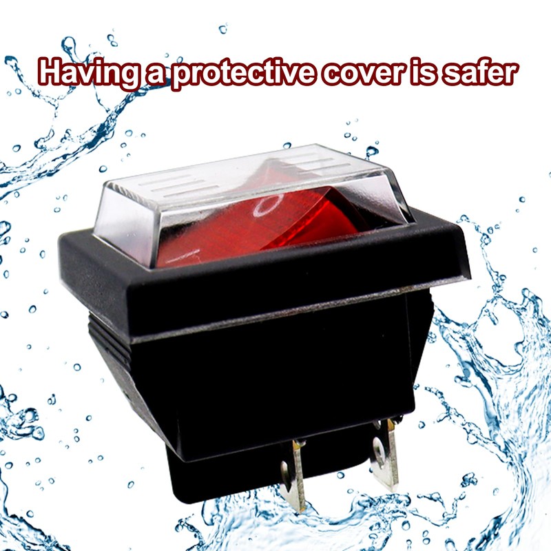 ZHIQIN Pack of 6 Rocker Switch Rocker Switch Illuminated AC