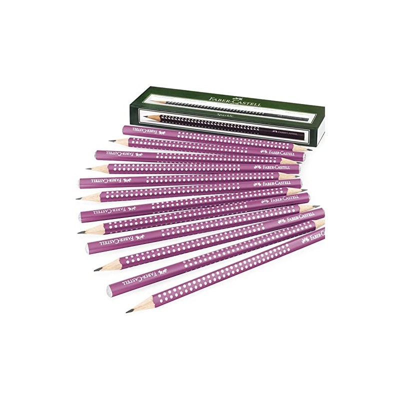 Faber-Castell Sparkle Pearl Graphite Pencil - Bordeaux Barrel - Pack