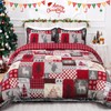 FRAMICS 3 Piece Christmas Duvet Cover King Size Set -