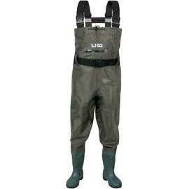 LHG Fishing Waders Waterproof Bootfoot Chest Waders 2-Ply 420D Nylon/PVC Duck Hunting Wader for Men Women