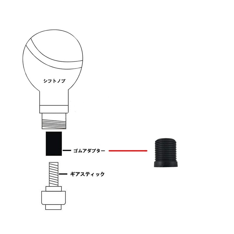 Lunsom 130mm Shift Knob Aluminum Shift Lever Metal Gear Shift