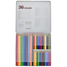 北星鉛筆 色鉛筆 36色 女の子柄 缶入 10805