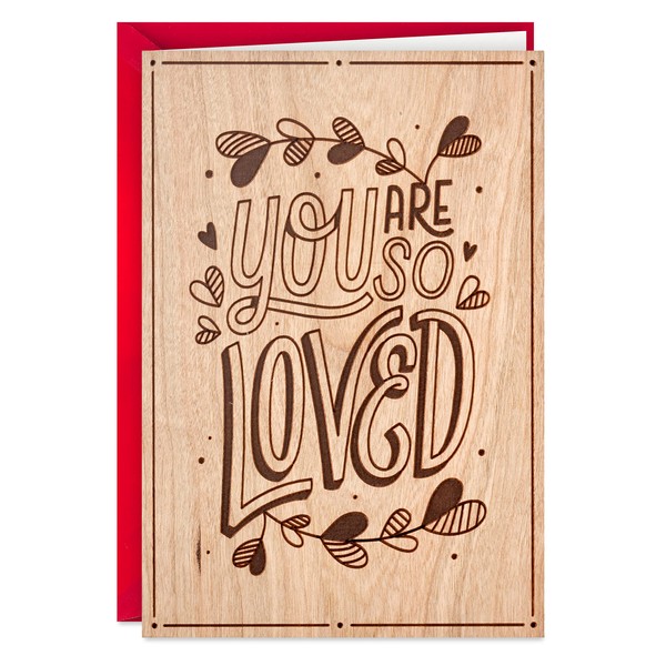 Hallmark Signature Wood Valentines Day Card (So Loved)