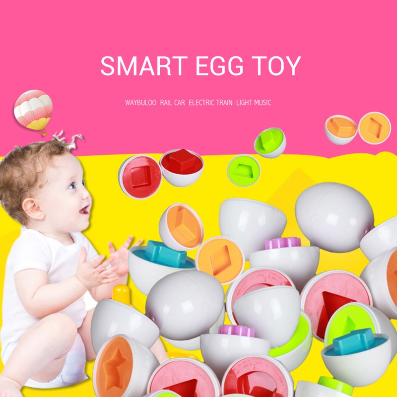 Matching Eggs Toddler Toys Color and Shape Recognition Match Toys