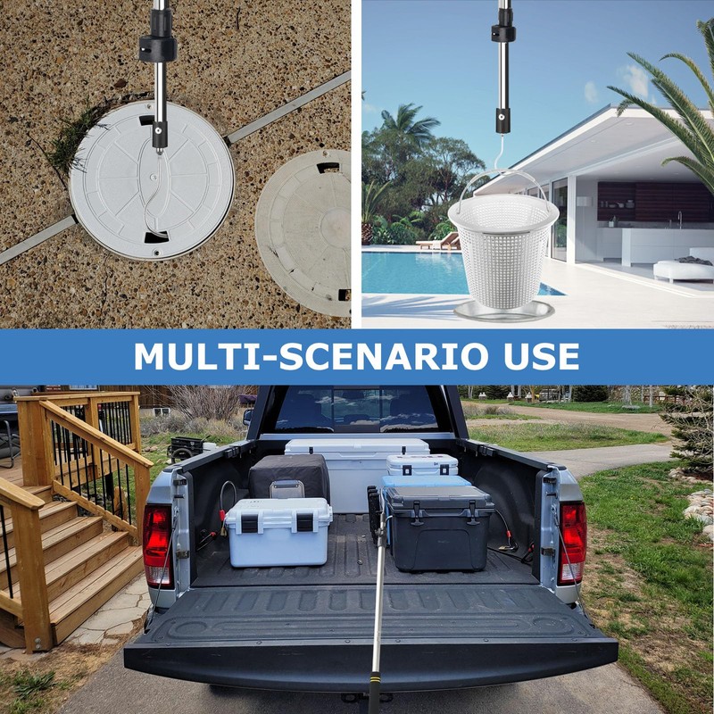 Greeily Pool Retrieval Hook for Robotic Pool Cleaner, 37" to