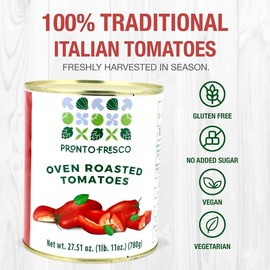 G GRECI Semi Dried Tomatoes in Oil, 27.5 oz, Italian Sundried Tomatoes, Soft Oven Roasted Tomatoes by Greci Pronto Fresco
